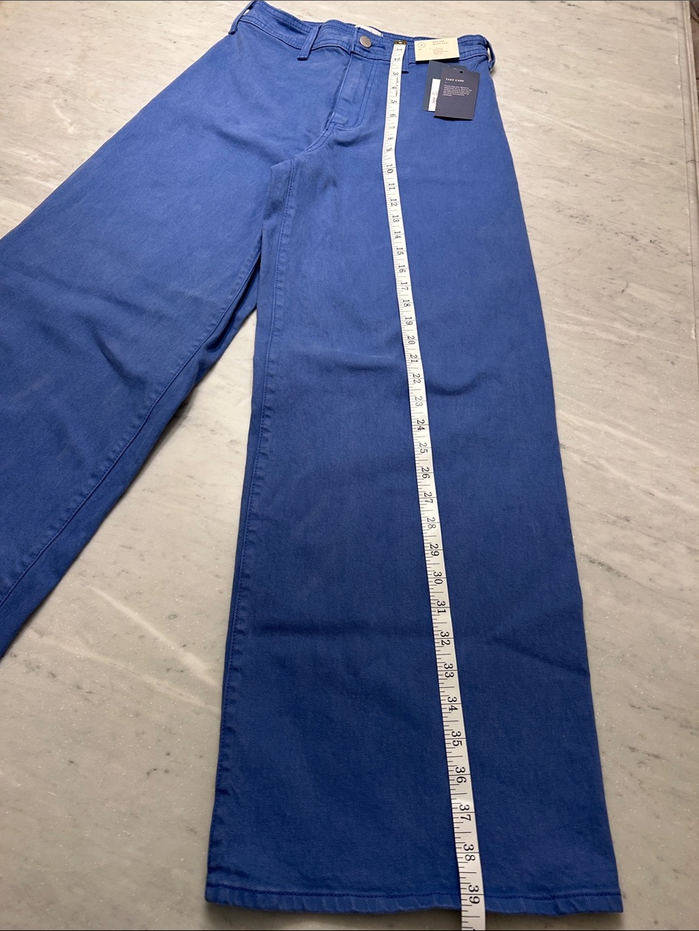 Universal Thread Women’s Periwinkle Blue Sailor Wide Leg Jeans - Picture 4 of 8